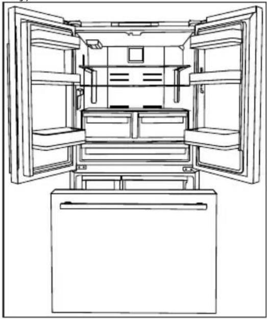 BlueStar FBFD360 - Aviso de puerta abierta (Esta función puede variar dependiendo de la puerta del electrodoméstico y es posible que no exista en algunos modelos.) - 1