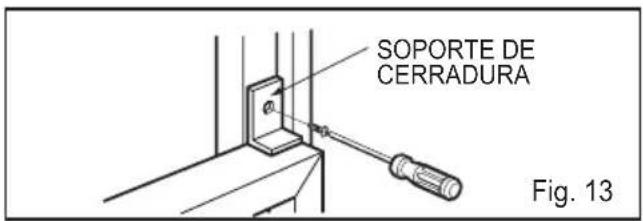 SOPORTE DE CERRADURA Fig. 13