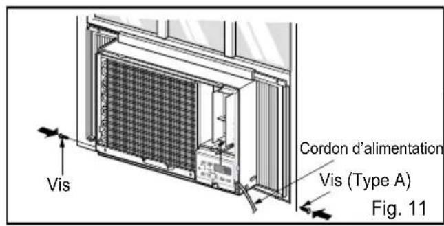 Cordon d'alimentation Vis (Type A) Fig. 11