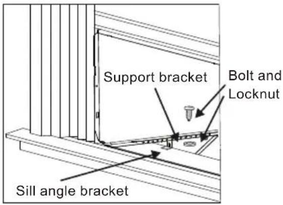 Support bracket Bolt and Locknut Sill angle bracket