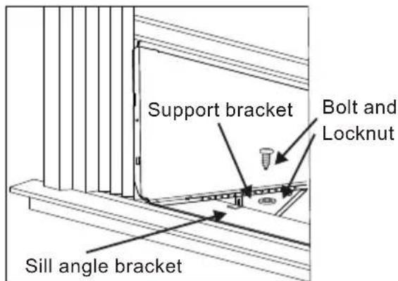 Support bracket Bolt and Locknut Sill angle bracket