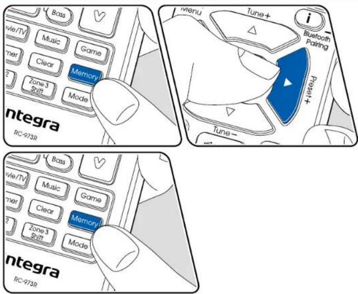 Integra DRX-3.3 - Presetting a Radio Station - 1