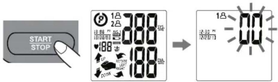 START STOP 18 28 388 SYS 18:00 PV AVG.3 18/20/05 188 188 UP ROTATE LEFT RIGHT CIA DOWN 18 12:30 PM 12/29/13