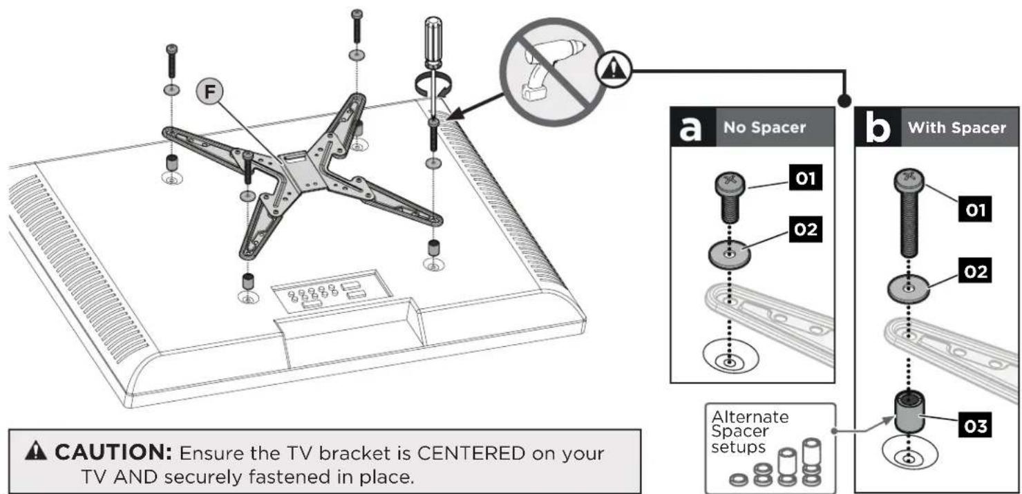 Echogear EGMF1 - Secure the TV Bracket to Your TV - 1