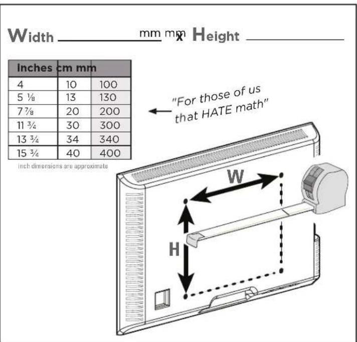 Echogear EGMF1 - STEP 1.4ST Measure TV Hole Pattern - 2