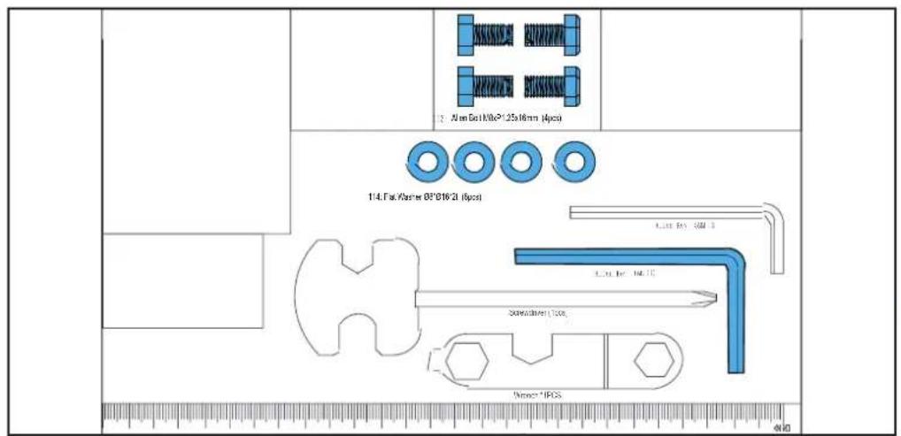 Alum Gel 100x125x16mm (pcs) 114. Fast Marker 03'016'21 (pcs) Laser By: 500.0 Laser By: 100.0 Screwdriver (pcs) Magnet 1PCS 制图