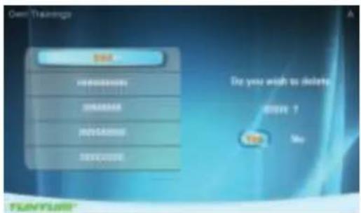 Dram Trainings Add Remove Remove Remove Remove Do you wish to delete BUY 1 Yes No FUNYUM!