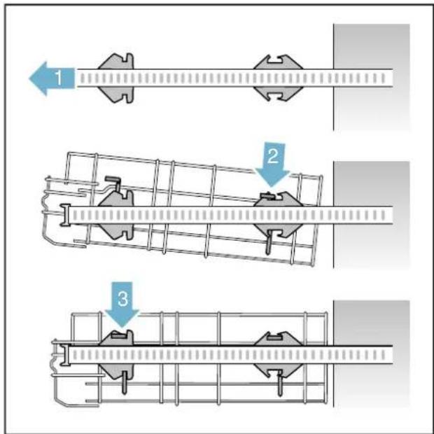 GAGGENAU DF260164 - Installing lower basket 29: - 1