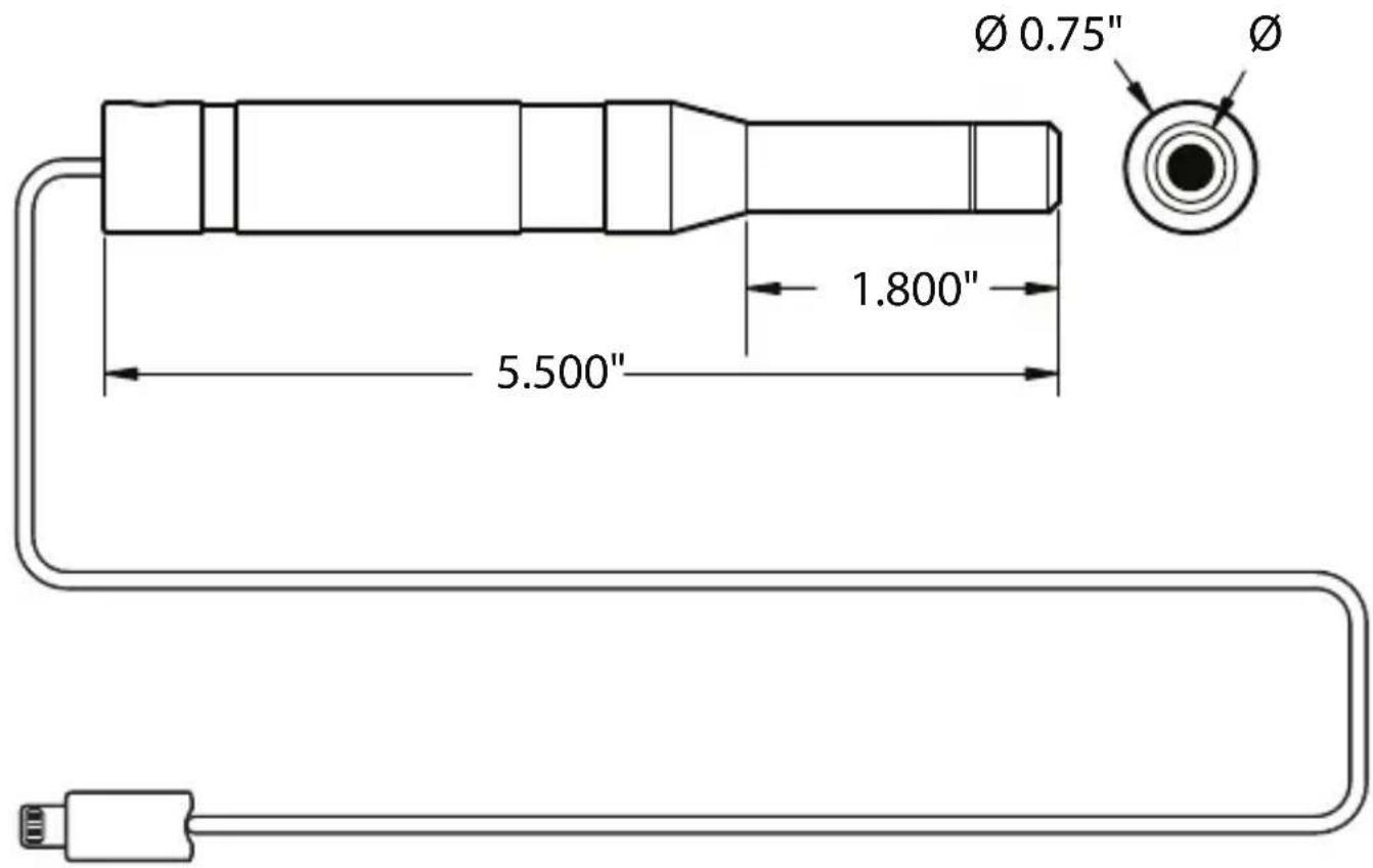 Ø 0.75" 1.800" 5.500"