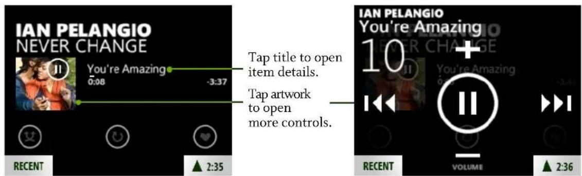 MICROSOFT Kin One - Music and podcasts Now Playing screen - 1
