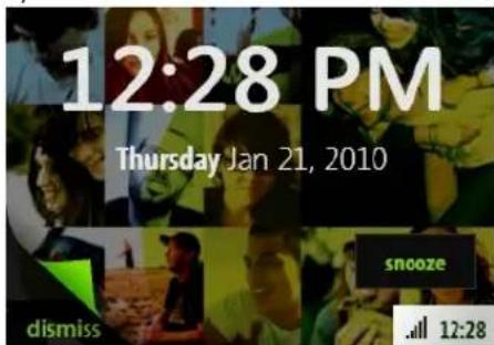 MICROSOFT Kin One - What happens if I have my screen locked when an alarm goes off? - 1