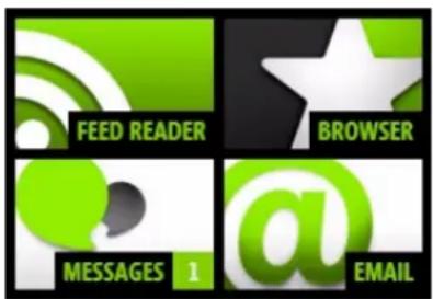 MICROSOFT Kin One - Is there a quick way to launch an app I recently used? - 1