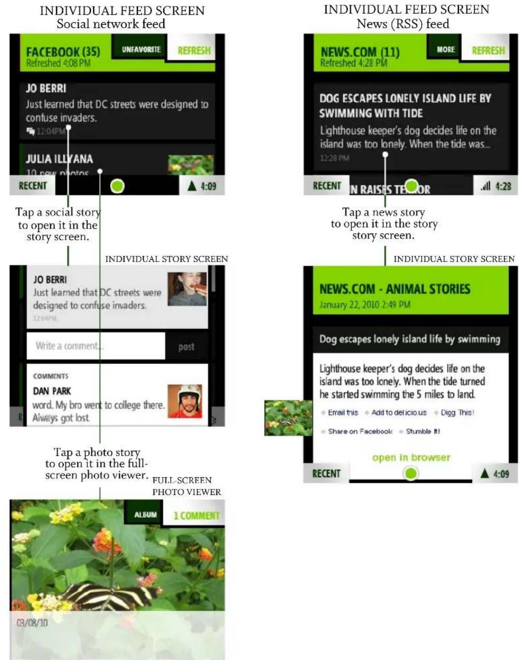 MICROSOFT Kin One - What types of feeds can I view on my phone? - 2