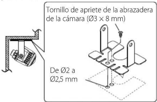 Tornillo de apriete de la abrazadera de la cámara (∅3 × 8 mm) De Ø2 a Ø2,5 mm
