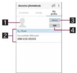 docomo phonebook 1 2 3 4 my profile Profile Name Phone Out number (SM card) 090-XXII-XXXXI