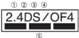 ① ② ③ ④ 2.4DS/OF4 ⑤