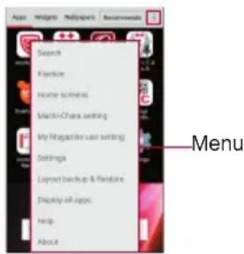 Search Youtube Home content Machi-Chava setting My Magazine user setting Settings Layout backup & Feature Display off apps Help About Menu