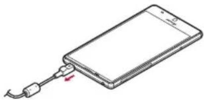 SHARP Aquos Zeta SH-01H - When you erect the AC adapter power plug and insert it into an outlet or insert the DC adapter power plug into a car cigarette lighter socket, the charging lamp illuminates and charging starts - 2