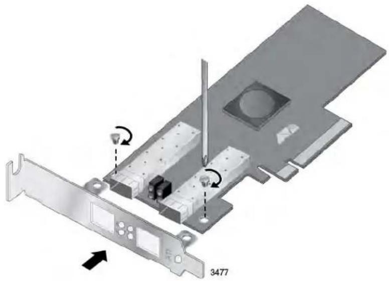 Allied Telesis AT-ANC10S/2 - Installing the Standard Bracket on the Adapter - 2