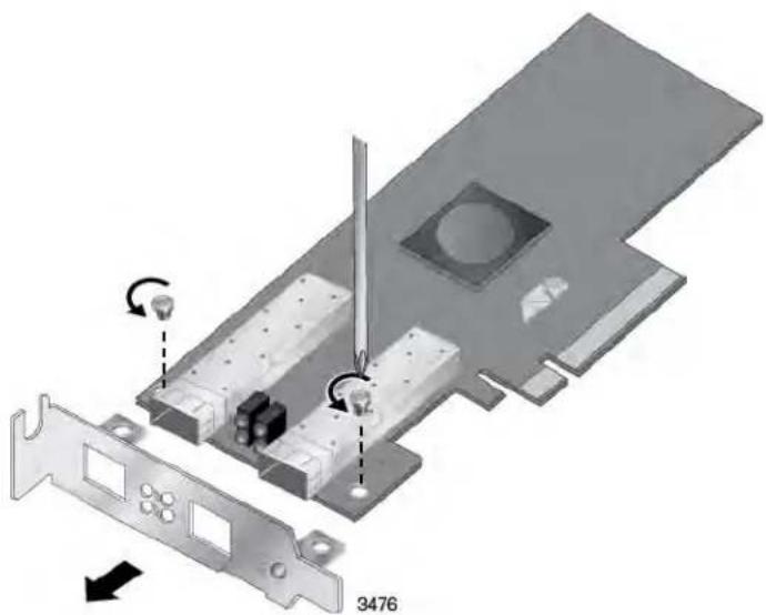 Allied Telesis AT-ANC10S/2 - Installing the Standard Bracket on the Adapter - 1