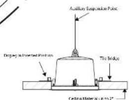Aridium Suspension Point Dyeing in Powered Portions The Bridge Ceiling Material up to 2"