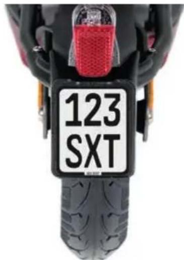 SXT Light Plus V - NUMMERNSCHILD / VERSICHERUNGSKENNZEICHEN - 1