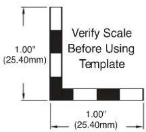 Verify Scale Before Using Template 1.00" (25.40mm) 1.00" (25.40mm)