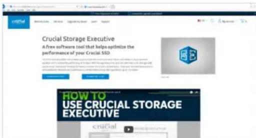 crucial Storage Executive A free software tool that helps optimize the performance of your Crucial SSD HOW TO USE CRUCIAL STORAGE EXECUTIVE crucial
