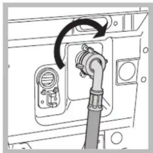 INDESIT WITL 861 (EU) - Electric and water connections Connecting the water inlet hose - 2