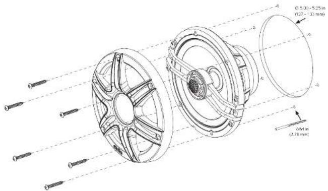 (5.00-5.25in (122 - 33 mm) 264 in (2.76 mm)