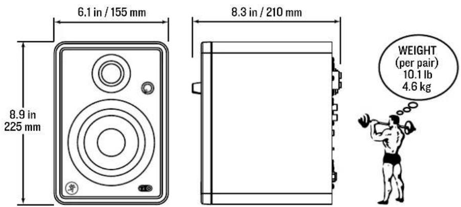 MACKIE CR4-X - CR4-X Dimensions - 1