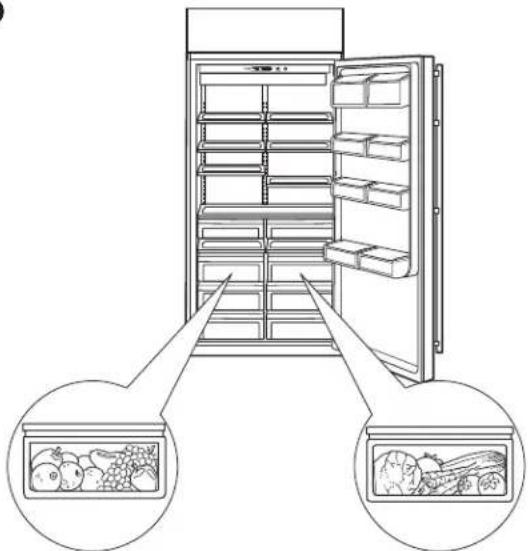 Monogram ZIF360NNRH - REFRIGERADOR - CAJONES DE ALMACENAMIENTO - 1
