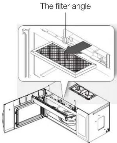 SAMSUNG ME21R7051SG - REPLACING THE CHARCOAL FILTER - 1