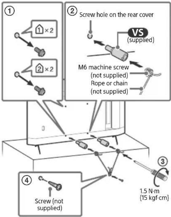 SONY Bravia XBR-65X90CH - Recommended Measures to Secure the TV - 2