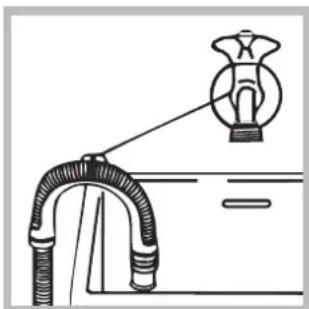HOTPOINT AQS73D 29 EU/B - Підключення шланга для зливу води - 2