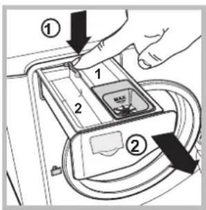 HOTPOINT AQS73D 29 EU/B - Curățarea sertarului pentru detergenti - 1