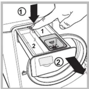 HOTPOINT AQS73D 29 EU/B - Czyszczenie szufladki na środki piorące - 1
