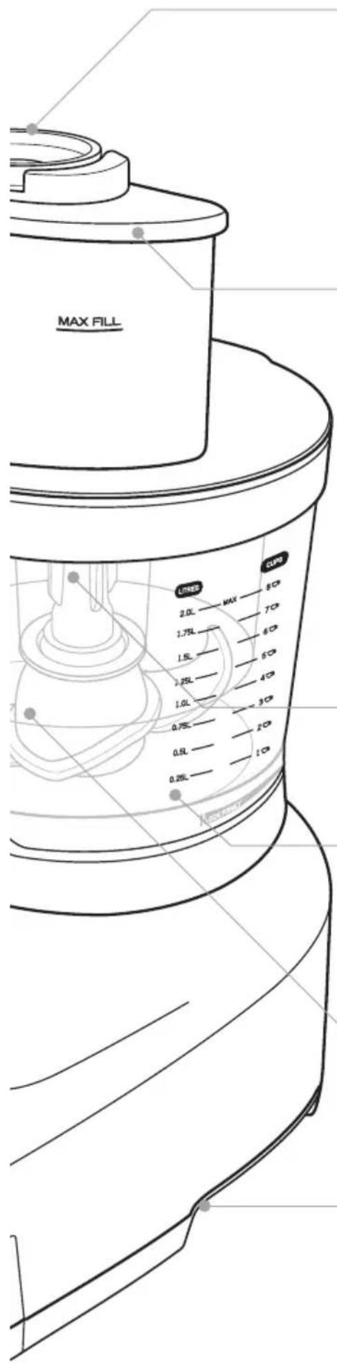 MAX FILL LINES 2.0L 1.75L 1.8L 1.25L 1.0L 0.75L 0.8L 0.25L SUPS 8°C 7°C 6°C 6°C 4°C 3°C 2°C 1°C