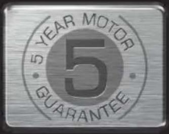 5 YEAR MOTOR GUARANTEE
