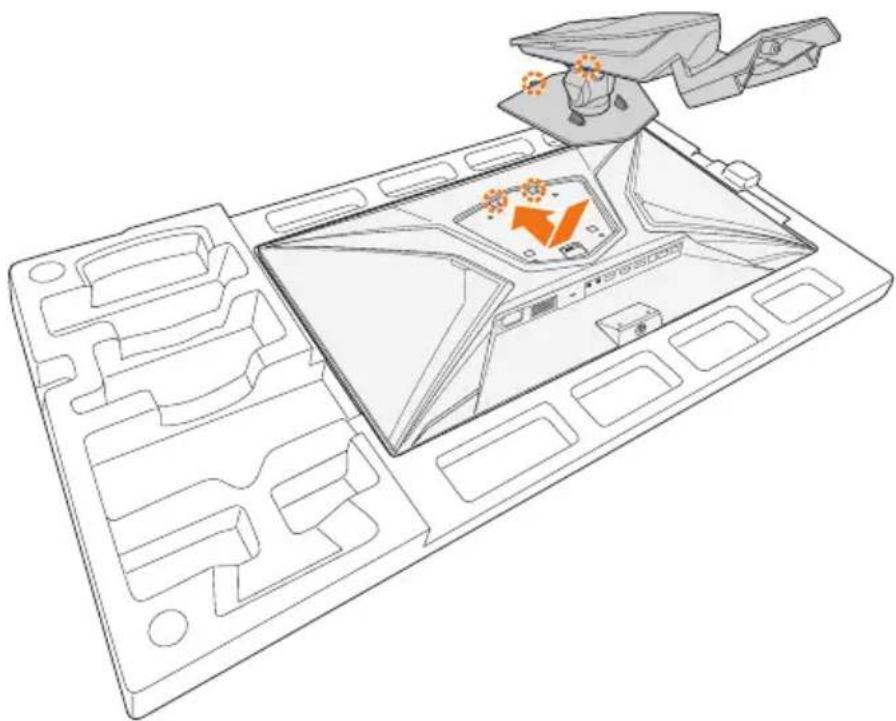 GIGABYTE Aorus FI27Q-EK - Installing the Monitor Base - 1