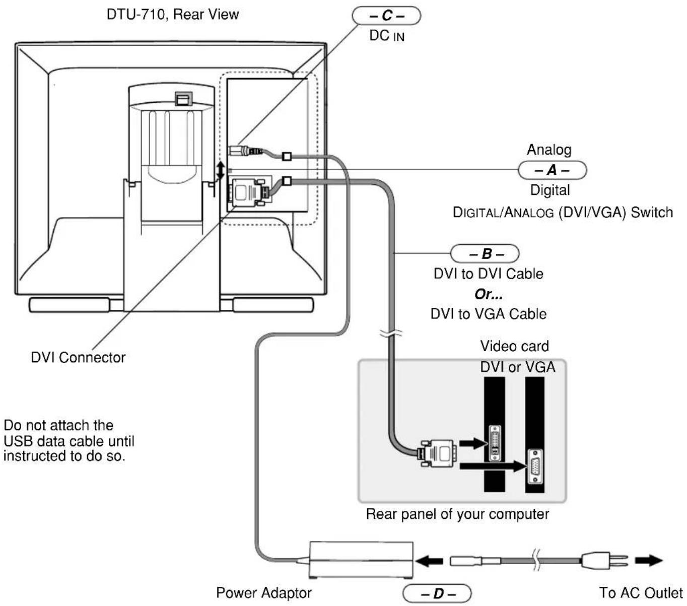 WACOM DTU-710 - STEP 1: LCD MONITOR INSTALLATION - 5