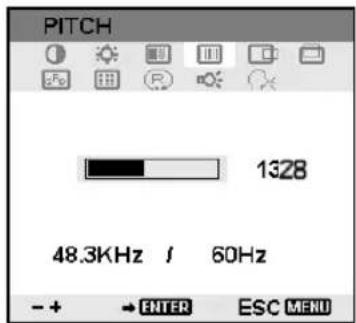 PITCH 1328 48.3KHz / 60Hz - + → ENTER ESC MENU