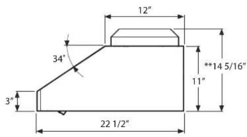 12" 34" 3" 22 1/2" 11" **14 5/16"