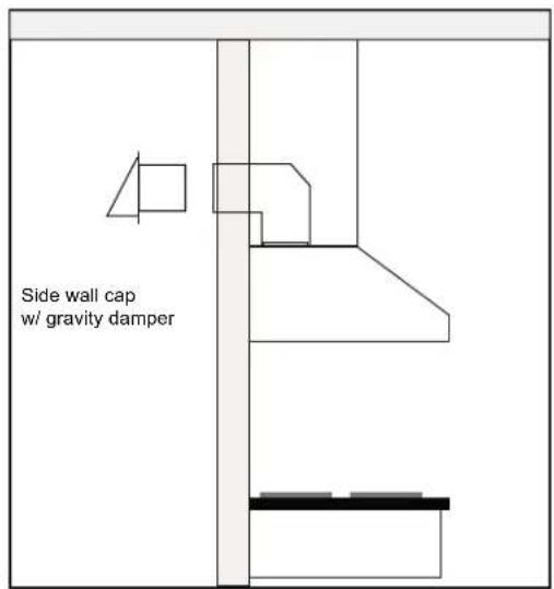 Side wall cap w/ gravity damper