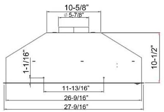 10-5/8" Ø 5-7/8" 1-1/16" - - 10-1/2" 11-13/16" 26-9/16" 27-9/16"