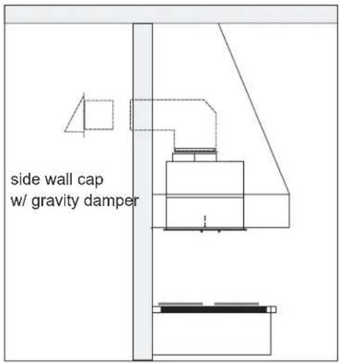 side wall cap w/ gravity damper