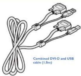 Combined DVI-D and USB cable (1.8m)