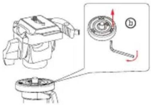 Technical diagram showing mechanical assembly with labeled parts and directional arrows indicating motion or movement.