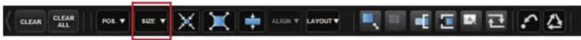 CLEAR CLEAR ALL POS. SIZE ALIGN LAYOUT