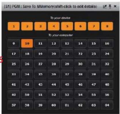 [S1] PGM: Save To MMemory(shift-click to edit details) To your device 1 2 3 4 5 6 7 8 To your computer 0 10 11 12 13 14 15 16 17 18 19 20 21 22 23 24 25 26 27 28 29 30 31 32 33 34 35 36 37 38 39 40 41 42 43 44 45 46 47 48 40 50 51 52 53 54 55 56 57 58 59 60 61 62 63 64